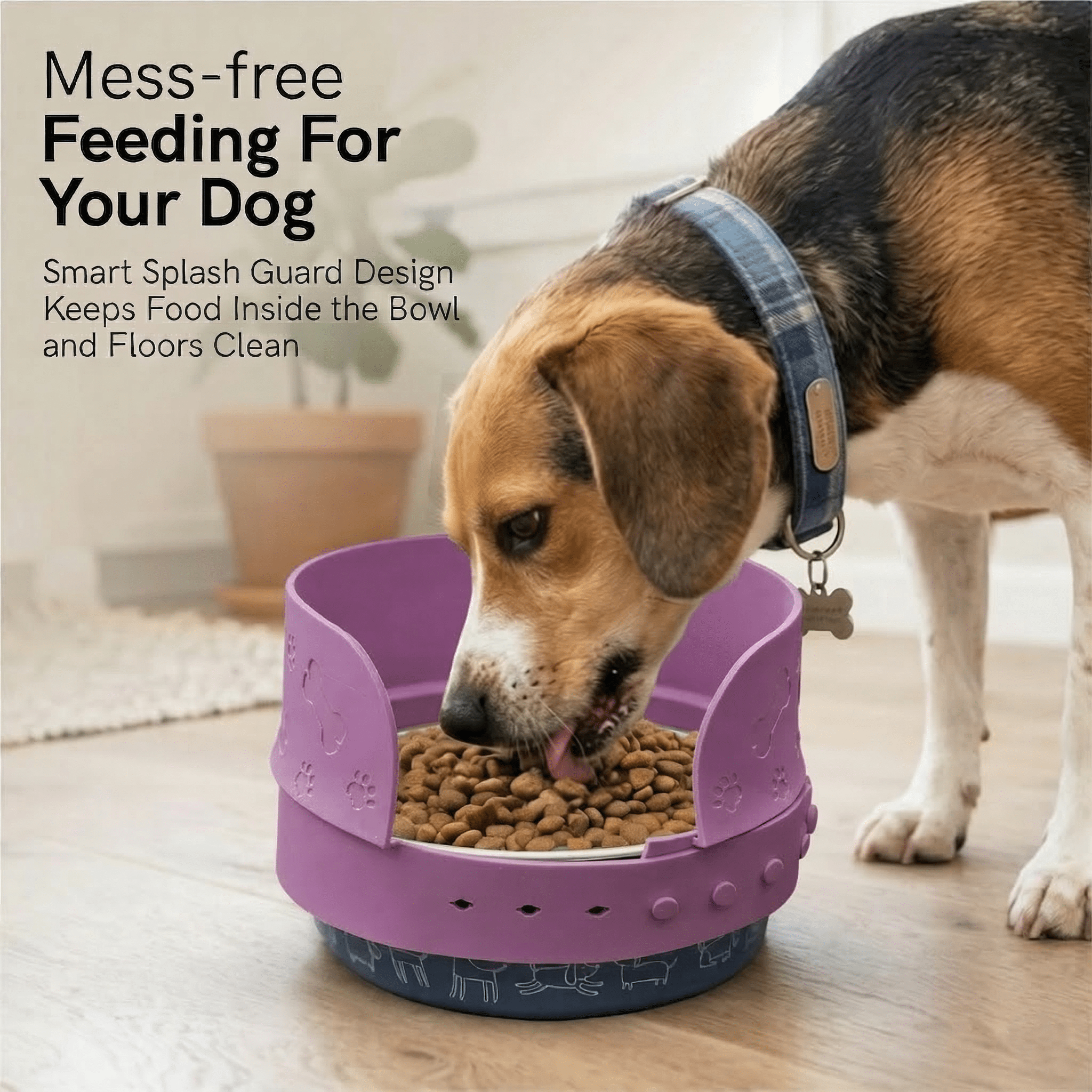 MessMate™ Anti - Spill Pet Bowl Attachment for Dogs & Cats (Fits 6–9 Inch Bowls) Bowl Not Included - MessMate