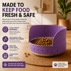 MessMate™ Anti - Spill Pet Bowl Attachment for Dogs & Cats (Fits 6–9 Inch Bowls) Bowl Not Included - MessMate