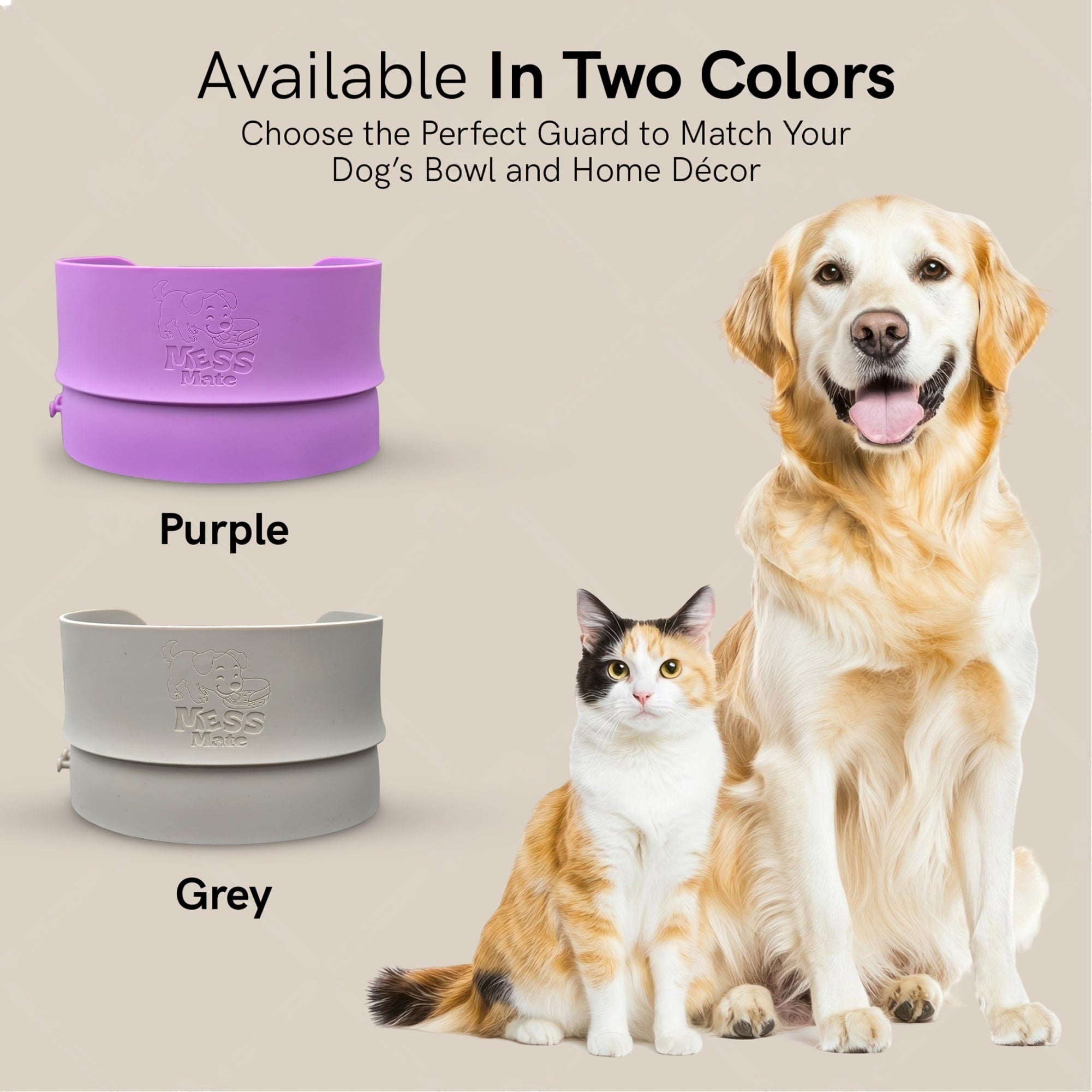 MessMate™ Anti - Spill Pet Bowl Attachment for Dogs & Cats (Fits 6–9 Inch Bowls) Bowl Not Included - MessMate