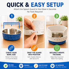 MessMate™ Anti - Spill Pet Bowl Attachment for Dogs & Cats (Fits 6–9 Inch Bowls) Bowl Not Included - MessMate